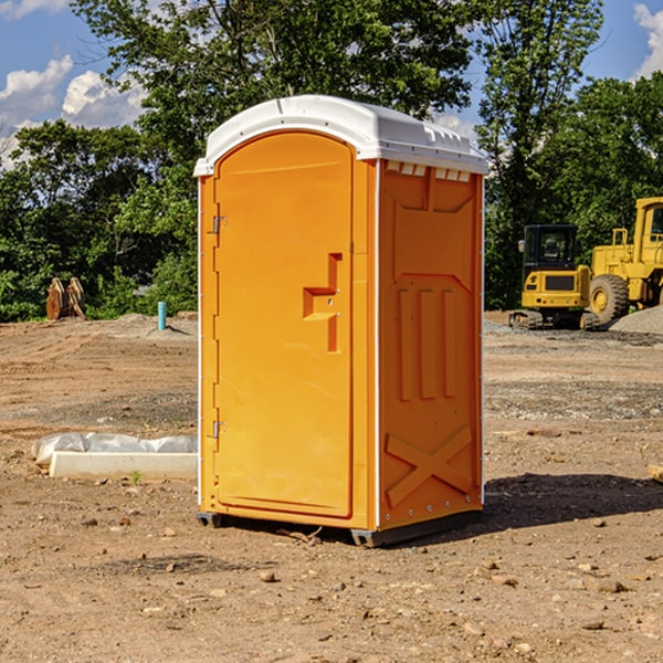 how often are the porta potties cleaned and serviced during a rental period in Lequire OK